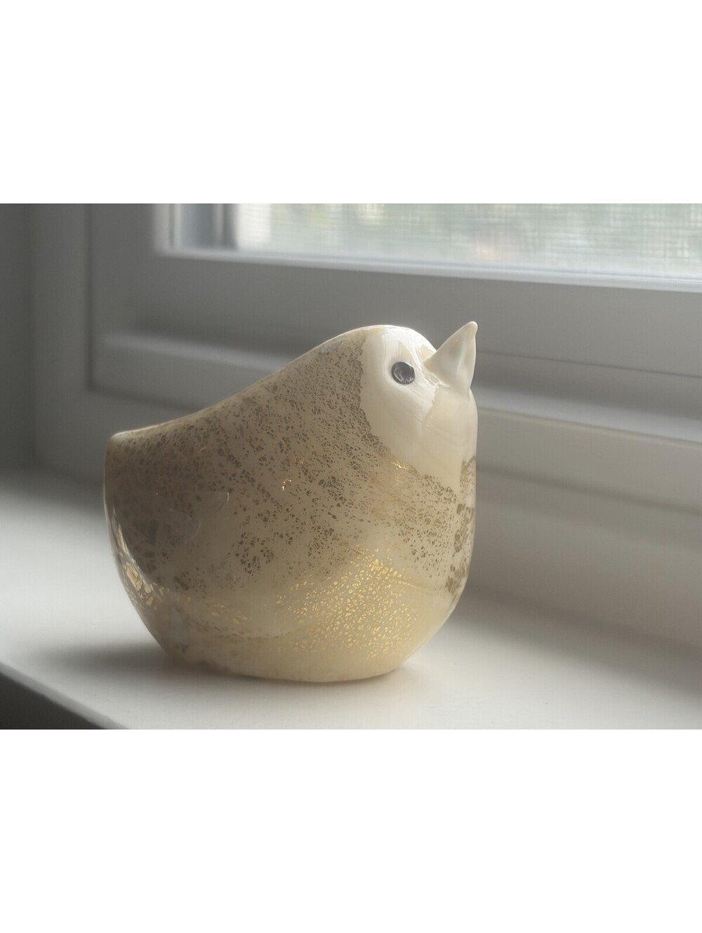 GlassOfVenice Murano Glass Bird - Yellow Gold